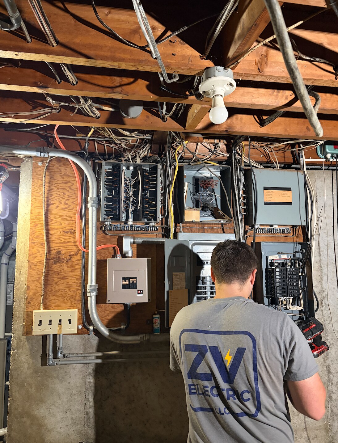 Panel replacement & house rewire — 1960s home before